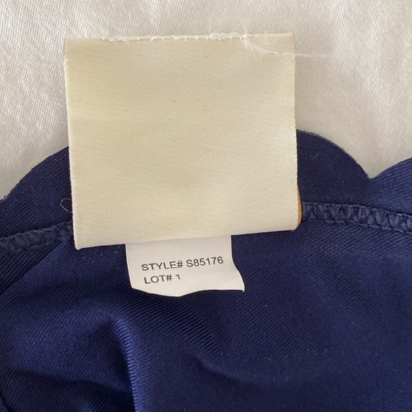 Kate Spade scalloped textured bikini top French navy - Picture 9 of 9